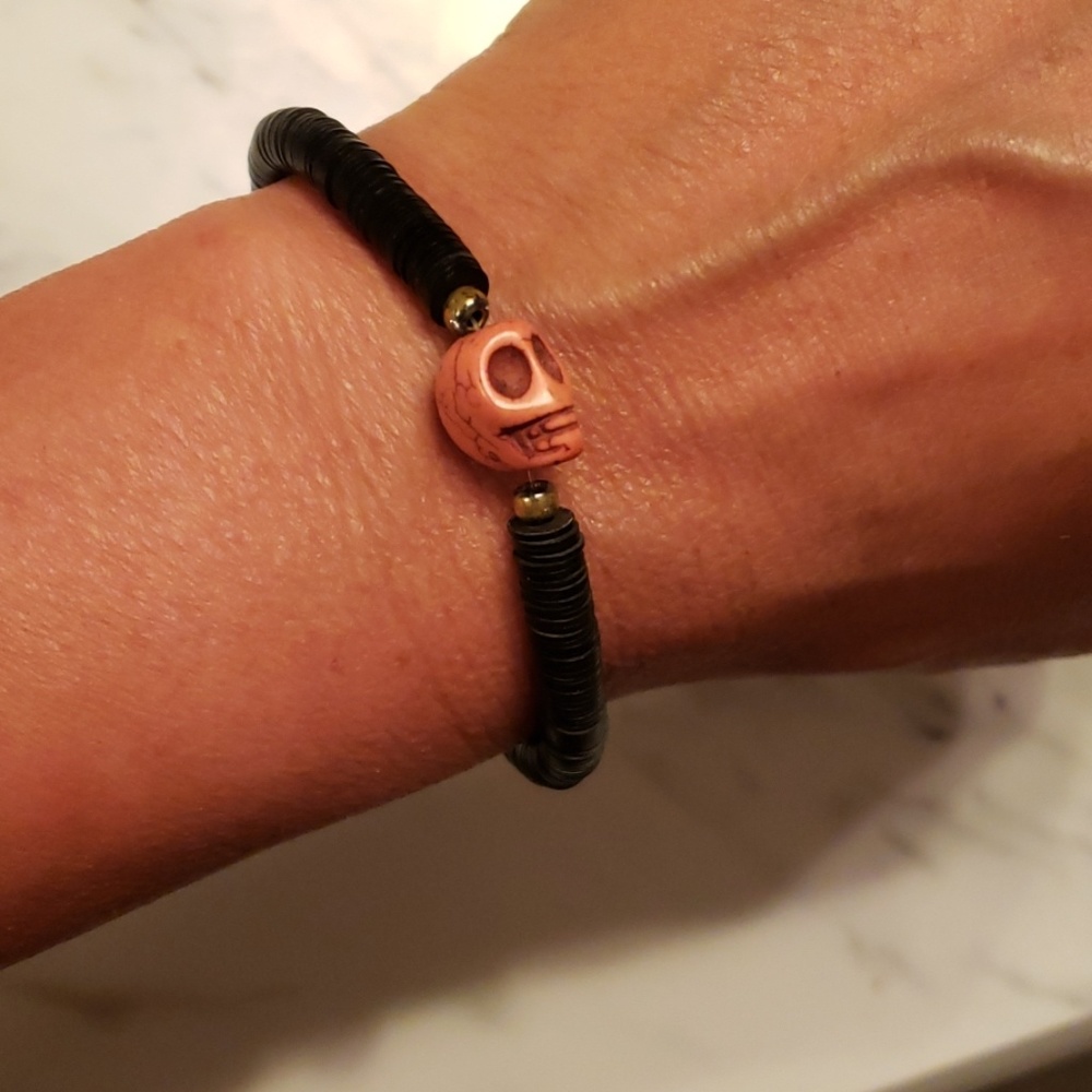 Bead Skull Friendship Stack Bracelet